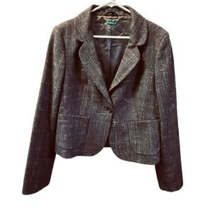Benetton Italy Brown Tweed jacket size 12 (48)